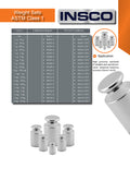 Weight Set ASTM 2kg-1g CL1 Accrd TR | INSCO ExactaMass ASTM calibration weight set