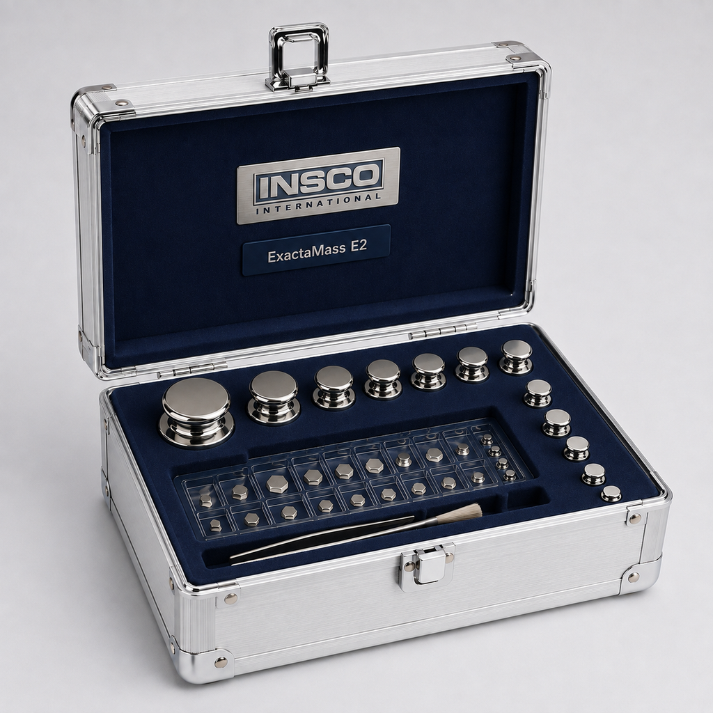 INSCO ExactaMass OIML E2 calibration weight collection